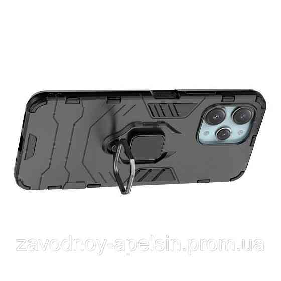 Xiaomi Redmi 12 Противоударный чехол Кольцо (черный) Одесса