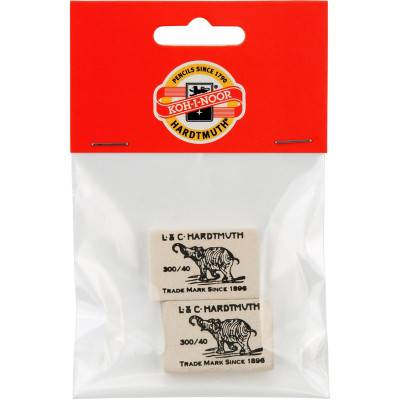 Ластик Koh-i-Noor мягкая Слон ,полибег 2 шт (300/40/2/P) Винница - изображение 1