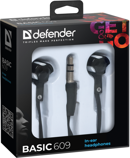 Навушники Defender Basic-609 Black/White (63609) (6232795) Київ - фото 2