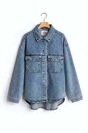 Рубашка женская Dicesil 2065 джинсовая оверсайз с накладными карманами голубая, голубой, M Киев