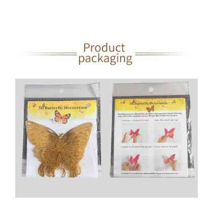 Набор бабочек на скотче 12 штук золотистый Киев