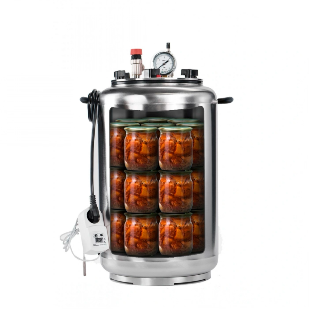 Автоклав побутовий А24 electro, універсальний на 24 банки, електричний з нержавіючої сталі Київ - фото 12