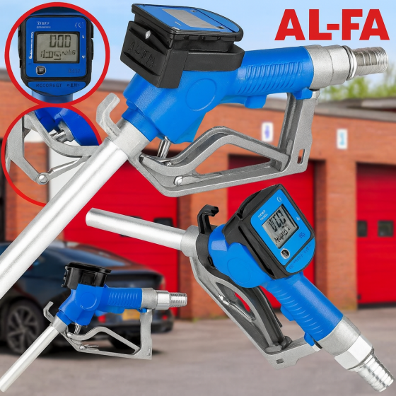 Пістолет для роздачі дизеля AL‑FA з цифровим лічильником  LCD-дисплей, витрата 10/80 л хв  цифровий пістолет‑контролер Львів