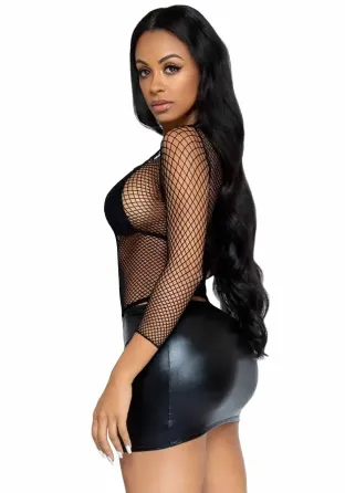 Топ Leg Avenue Long Sleeves T-Shirts Black One Size Львов