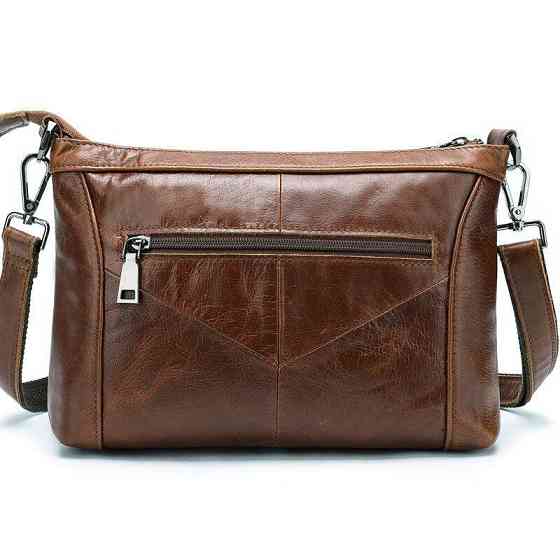 Сумка женская кожаная на одно отделение Vintage 20052 Коричневая Киев