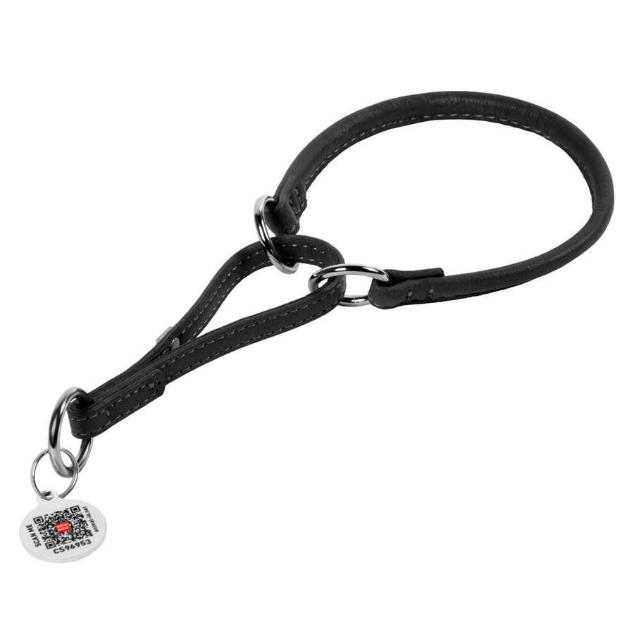 Нашийник-зашморг для собак шкіряний WAUDOG Soft з QR паспортом, круглий, Д 10 мм, Дов 41-50 см Коломыя - изображение 2
