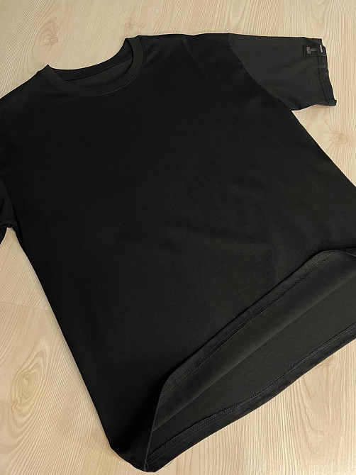 Футболка женская A-N 26075 оверсайз базовая с нашивкой, черный, one size Киев - изображение 6