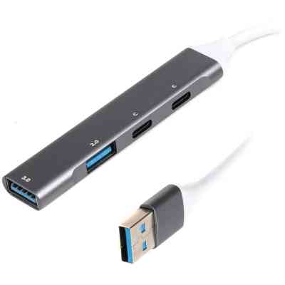 Концентратор Maxxter USB 3.0 to 1xUSB 3.0 + 1xUSB 2.0 + 2xUSB-C (HU3A-4P-03) Вінниця