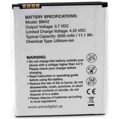 Аккумуляторная батарея Extradigital Xiaomi Redmi Note 1 (BM42) 3000 mAh (BMX6440) Винница