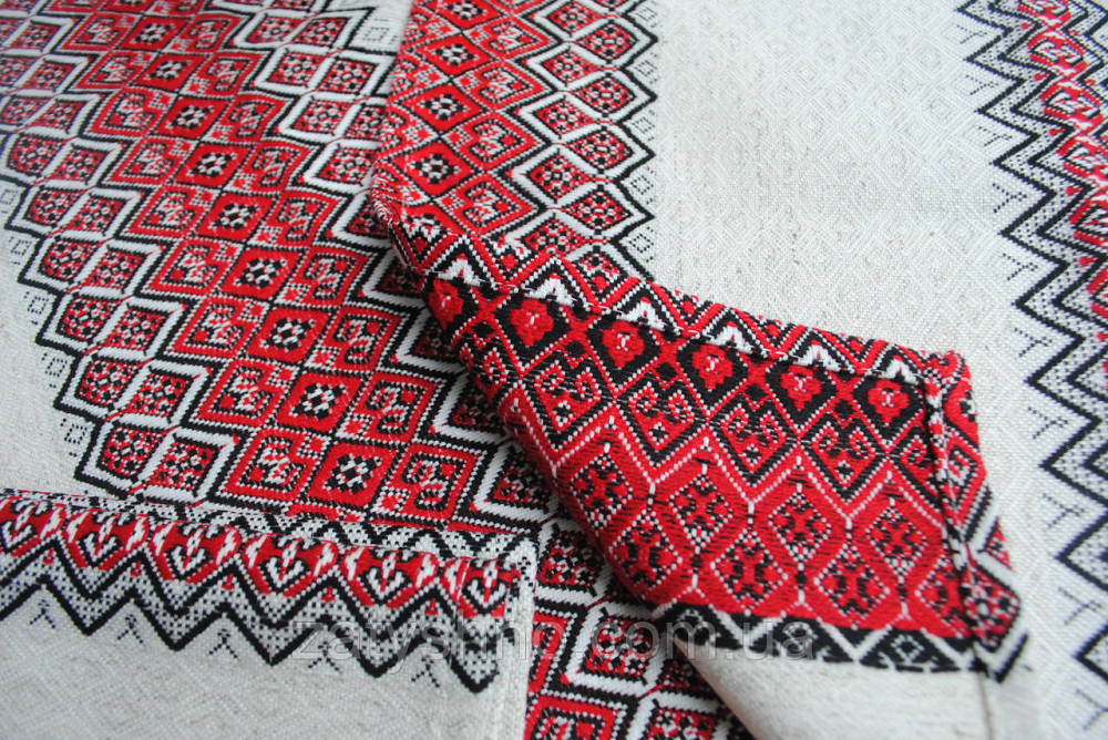 Скатертина на кухню, вишита, в українському стилі Київ - фото 1