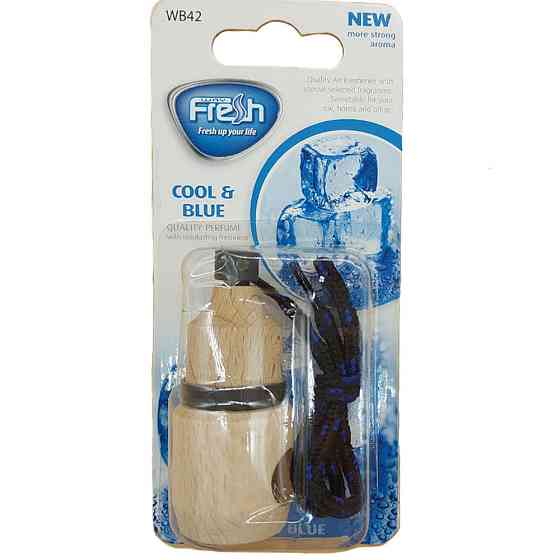Ароматизатор для авто пробка "Wood Blister" Cool and Blue (Синій лід) 5мл FreshWay Київ
