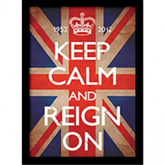 Постер у рамі "Keep Calm and Reign On" 30 x 40 см Рівне