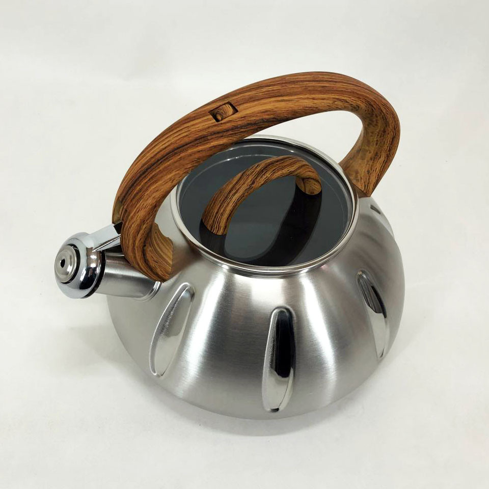 Чайник з нержавіючої сталі якісний Unique, Чайник газовий нержавіюча сталь Сучасний зі свистком MV-53 Львів - фото 8