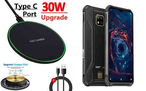 Беспроводное зарядное устройство Copper до 30W для Doogee S98, S98 Pro, USB-C, LED Киев