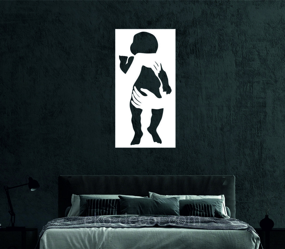 Декоративное настенное Панно «Дитя», Декор на стену 90*45 см, Белый Киев - изображение 6