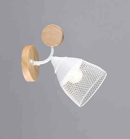 VALESO Бра настінне на 1 плафон VALESO N6779/1W E27 Білий + Дерево N6779/1W Коломыя