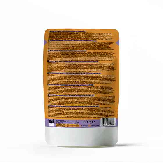 Корм влажный Half&Half для котят, кусочки с индейкой в желе в форме пауча, 100 г Винница