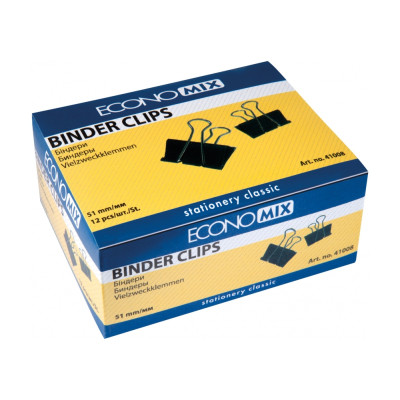 Біндер металевий Economix 51 мм 12 шт (E41008) Вінниця - фото 1