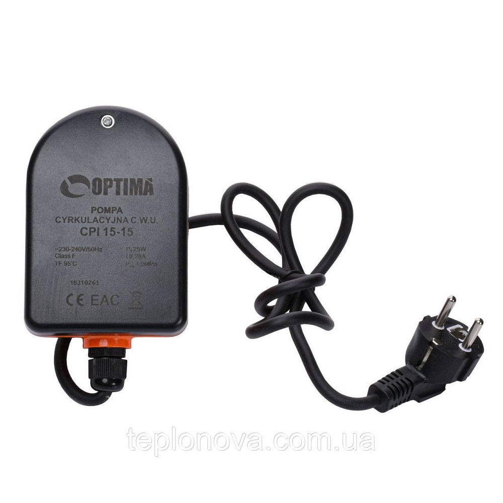 Насос рециркуляційний Optima CPI 15-15 84 мм + кабель із виделкою! Чернівці - фото 4