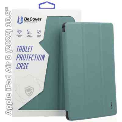 Чехол для планшета BeCover Tri Fold Hard Apple iPad Air (4/5) 2020/2022 10.9" Dark Green (709662) (709662) Винница