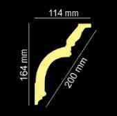 Стельовий плінтус 2 м GP-84 164х114 mm Дніпро