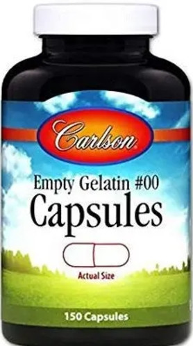 Желатинова капсула велика Carlson Large # 00 Empty Caps 150 капс Київ - фото 1