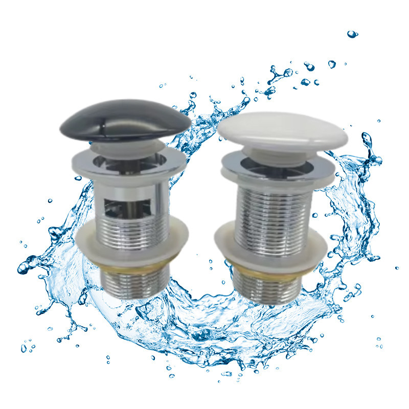 Донний клапан для раковини Mixxus POP-UP-08 BLACK 1 1/4" автомат CLICK-CLACK з переливом (AC3565) Чернівці - фото 3