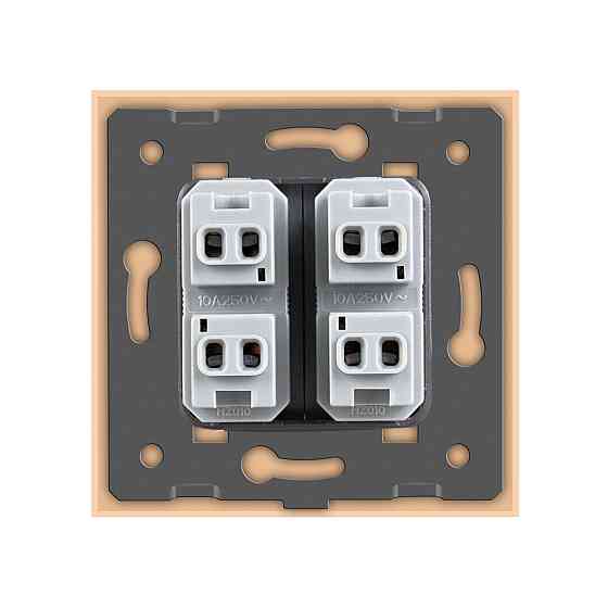 LIVOLO Подвійна універсальна розетка 2 стандарта в 1 Livolo золотий (VL-C7C2A-13) Киев