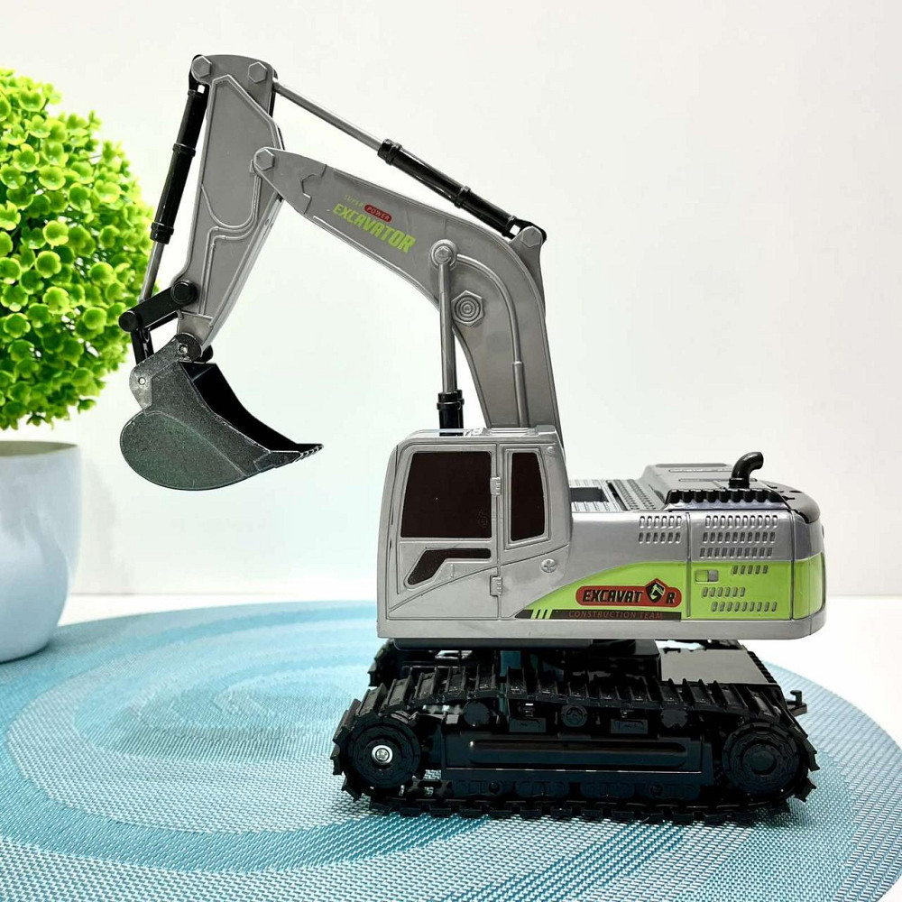 Екскаватор гусеничний на радіокеруванні з підсвічуванням та звуком Сірий (700-C2) Чернігів - фото 5