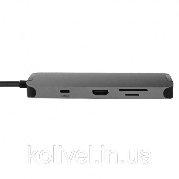 Док-станція USB3.2 Type-C --> HDMI/USB 3.2x2/RJ45/USB-C/SD/TF/PD 80W/Audio 9-in-1 DSC-901 CHIEFTEC (DSC-901) Київ - фото 6