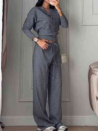 Женский базовый повседневный костюм, двойка, турецкая ангора. Меланж, 42/44 Одесса