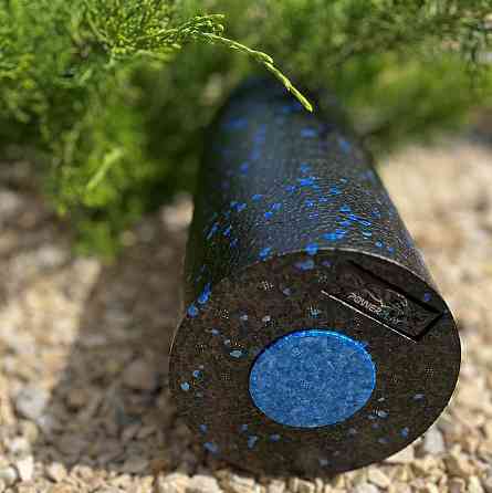 Масажний ролик (роллер) гладкий PowerPlay PP-4348 2 in 1 EPP Foam Roller Чорно/Синій (33x14см.) Кам'янське