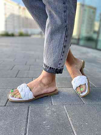 KATI SHOES Шльопанці жіночі KATI SHOES 020 білі (літо, шкіра натуральна) (5137) Коломия