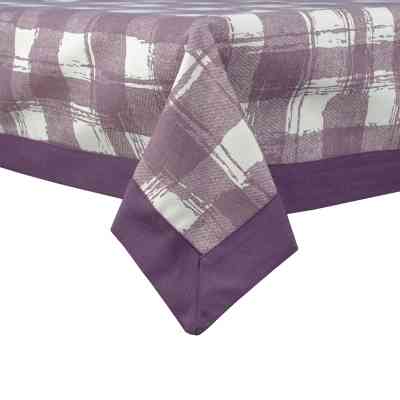 Скатерть Home Line Клеточка с лиловой рамкой, 140х180 см (161219) Вінниця