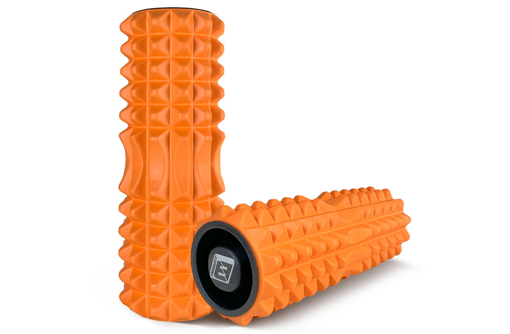 EasyFit Масажний ролик EasyFit Grid Roller 33 см v.1.2 із заглушками з обох сторін (оранжевий) Київ - фото 3