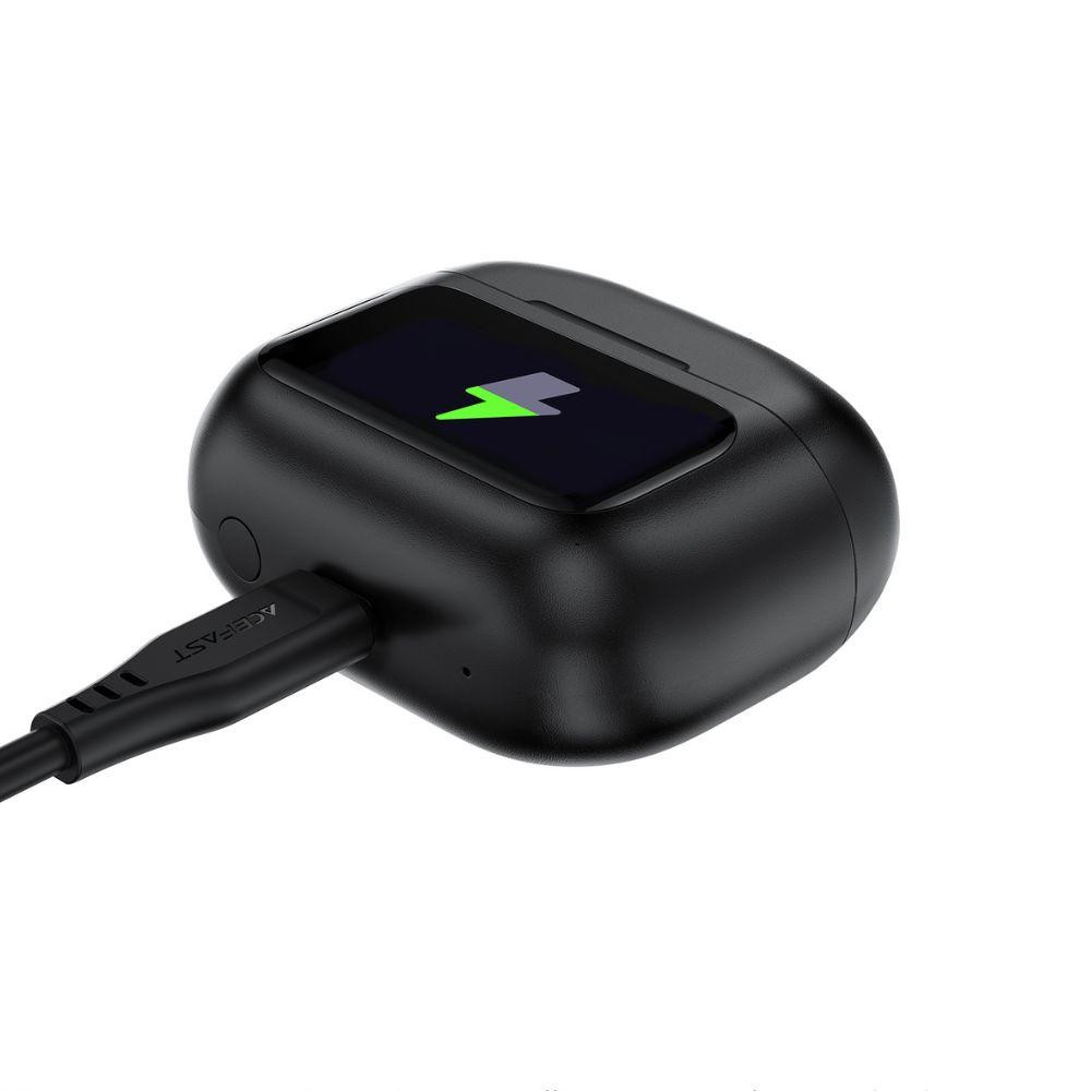 Бездротові навушники TWS ACEFAST W6 smart screen,ENC, IPX4, Black Одеса - фото 5