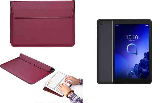 Чохол-конверт VitoCase для Alcatel 3T 10 (2020), з функцією підставки для планшета Бордовий Київ