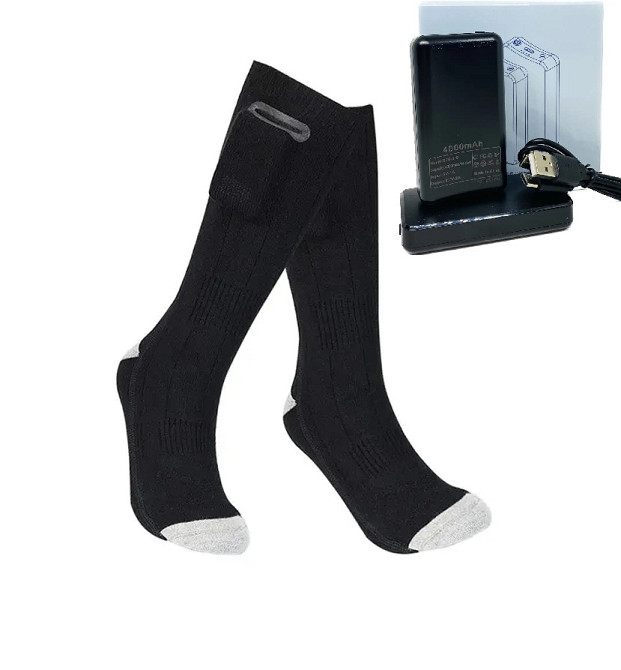 Шкарпетки з підігрівом ZBHSWZ01 з блоком 4000mAh 38-44р. (Чорний) Вінниця - фото 12