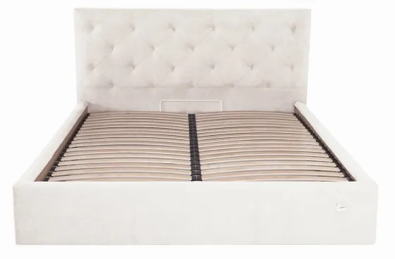 Кровать Bristol Comfort 140 х 200 см Мисти Milk С подъемным механизмом и нишей для белья Бежевый Днепр