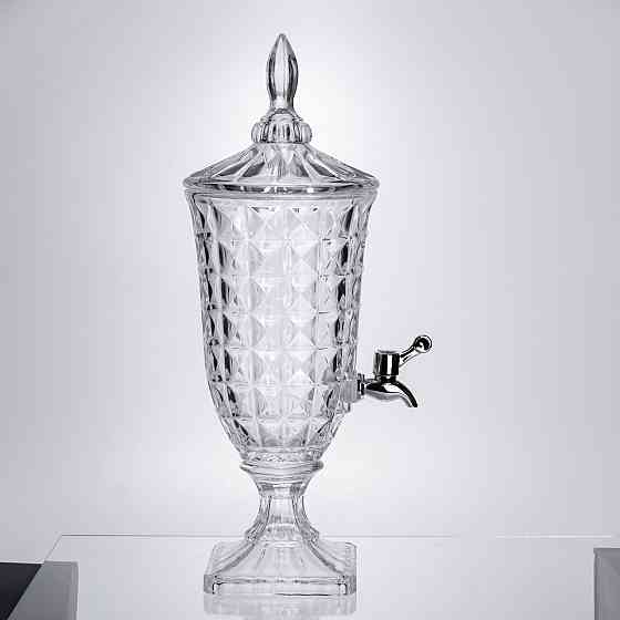 Стеклянная лимонадница с краном на подставке 2 л Киев