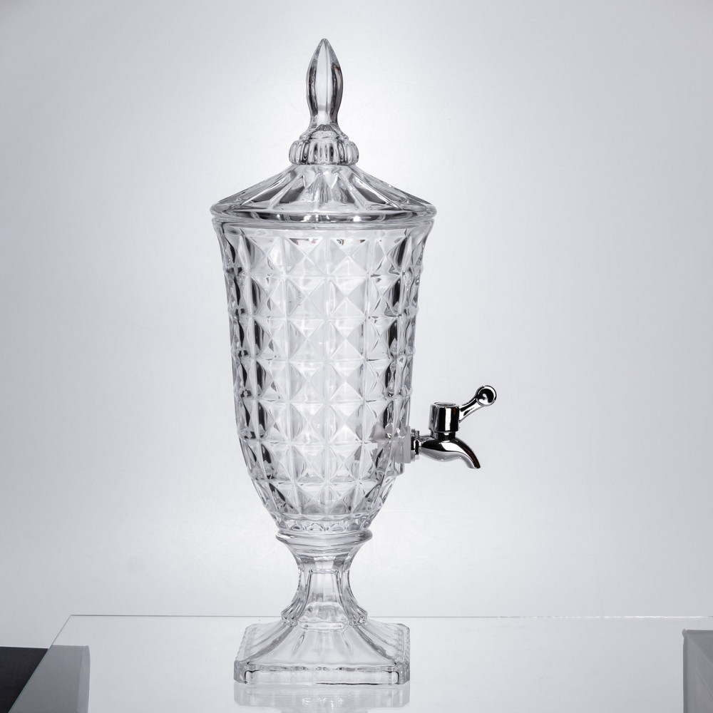 Стеклянная лимонадница с краном на подставке 2 л Киев - изображение 2