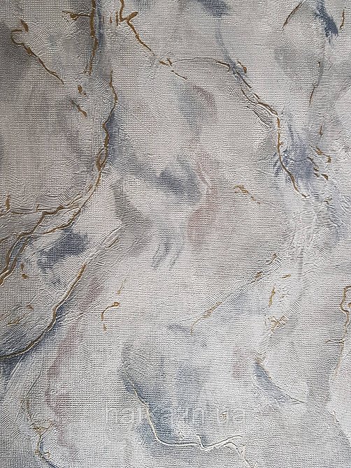 Шпалери метрові вінілові на флізелін Grandeco Poem під штукатурку під мармур сірі зелені золотисті Київ - фото 1