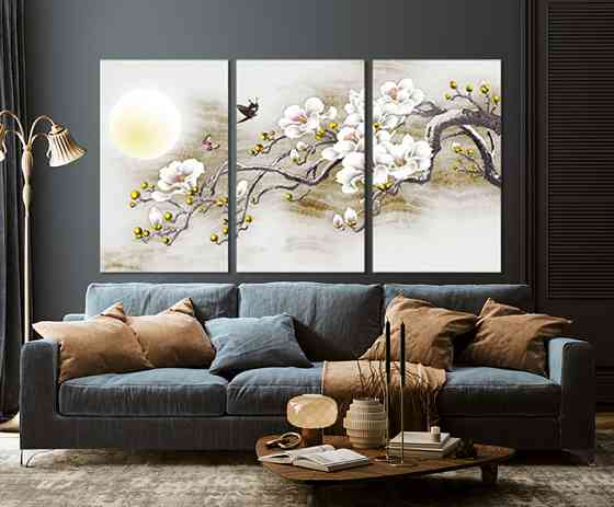 Модульная картина в гостиную / спальню   Квіти     ART-275_3A 70х130 см Киев