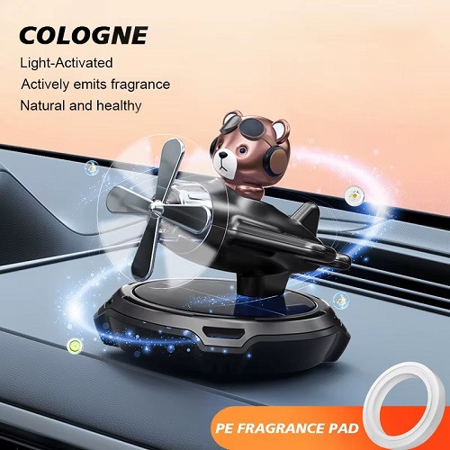 Автомобильный ароматизатор Pilot Bear с солнечной батареей, черный Харьков - изображение 5