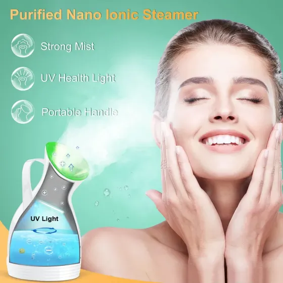 Нано-іонний відпарювач для обличчя Lonove Facial Ionic Steamer, домашня SPA-сауна з набором для чищення пор Київ