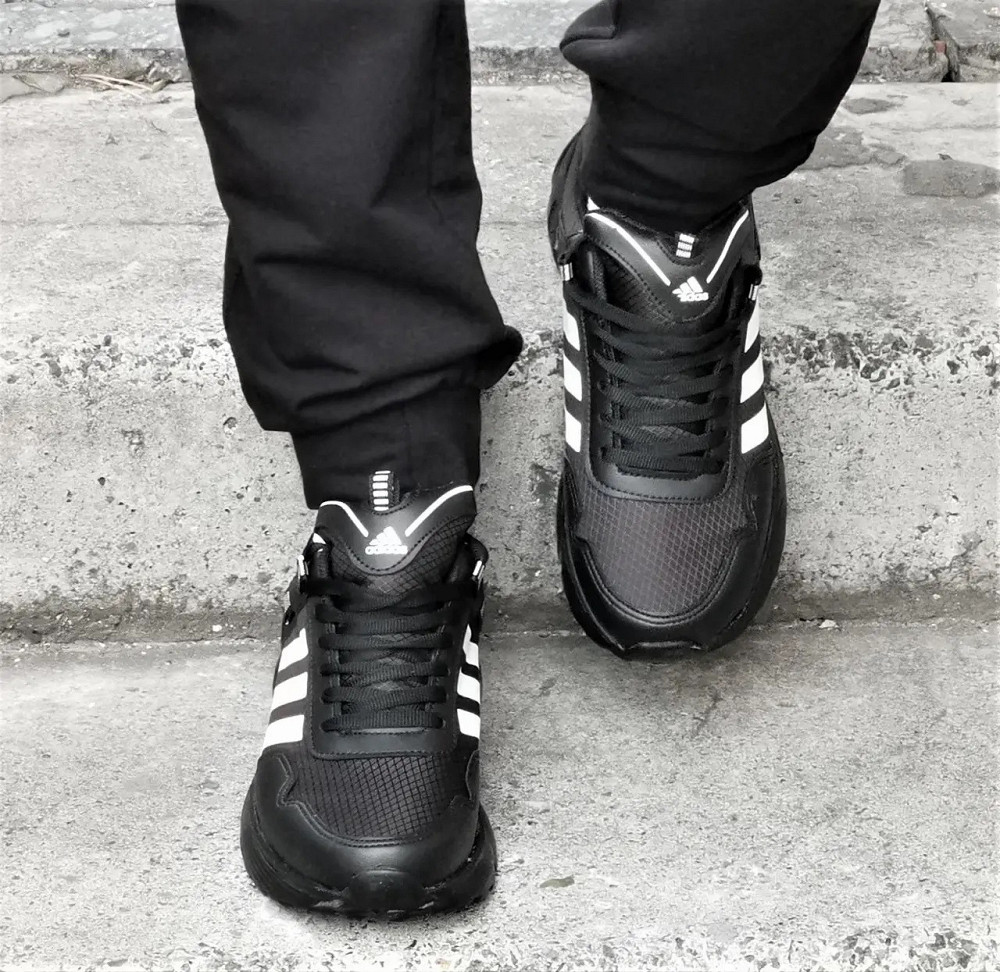 Термо Кроссовки Adidas Waterproof Мужские Еврозима Адидас Чёрные (размеры: 41) Днепр - изображение 2