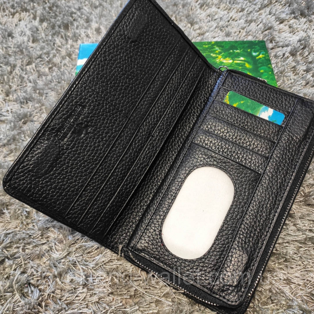 Стильный кошелек клатч на магнитах и молнии синего цвета Marco Coverna 1-6056 Киев - изображение 3