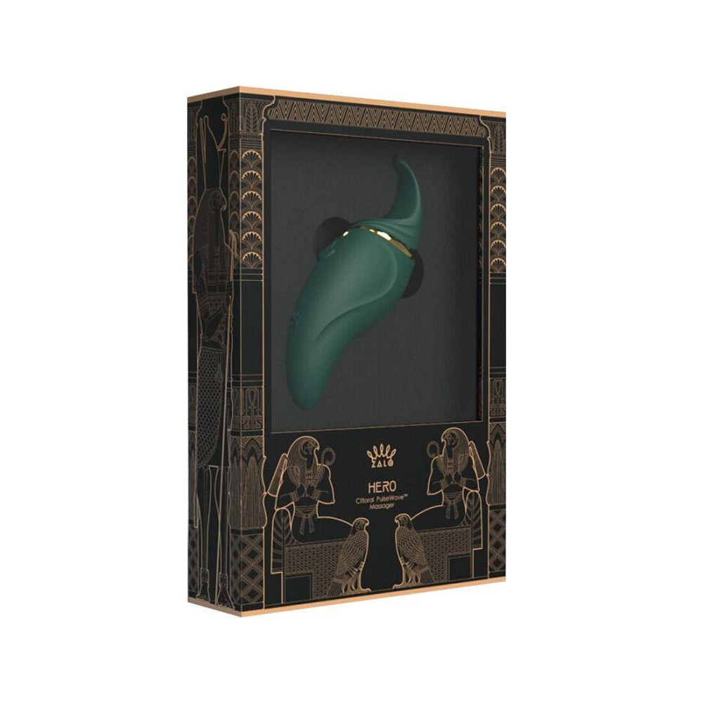 Вибратор 2в1 с язычком Zalo — Hero Jewel Green, кристалл Swarovski Sex Aura Киев - изображение 9
