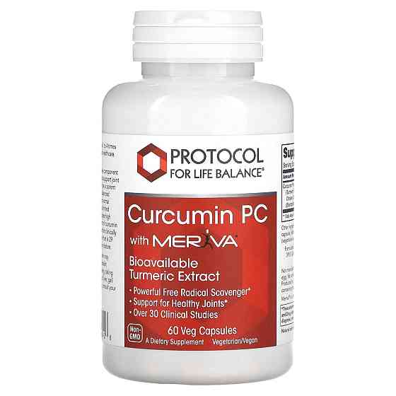 Фітосоми куркуміну Protocol for Life Balance Curcumin PC With Meriva 500 мг 60 вег капс Київ