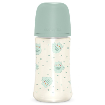 Пляшечка для годування Suavinex Bonhomia, повільний потік, 270 мл, зелена (307835) Вінниця - фото 1
